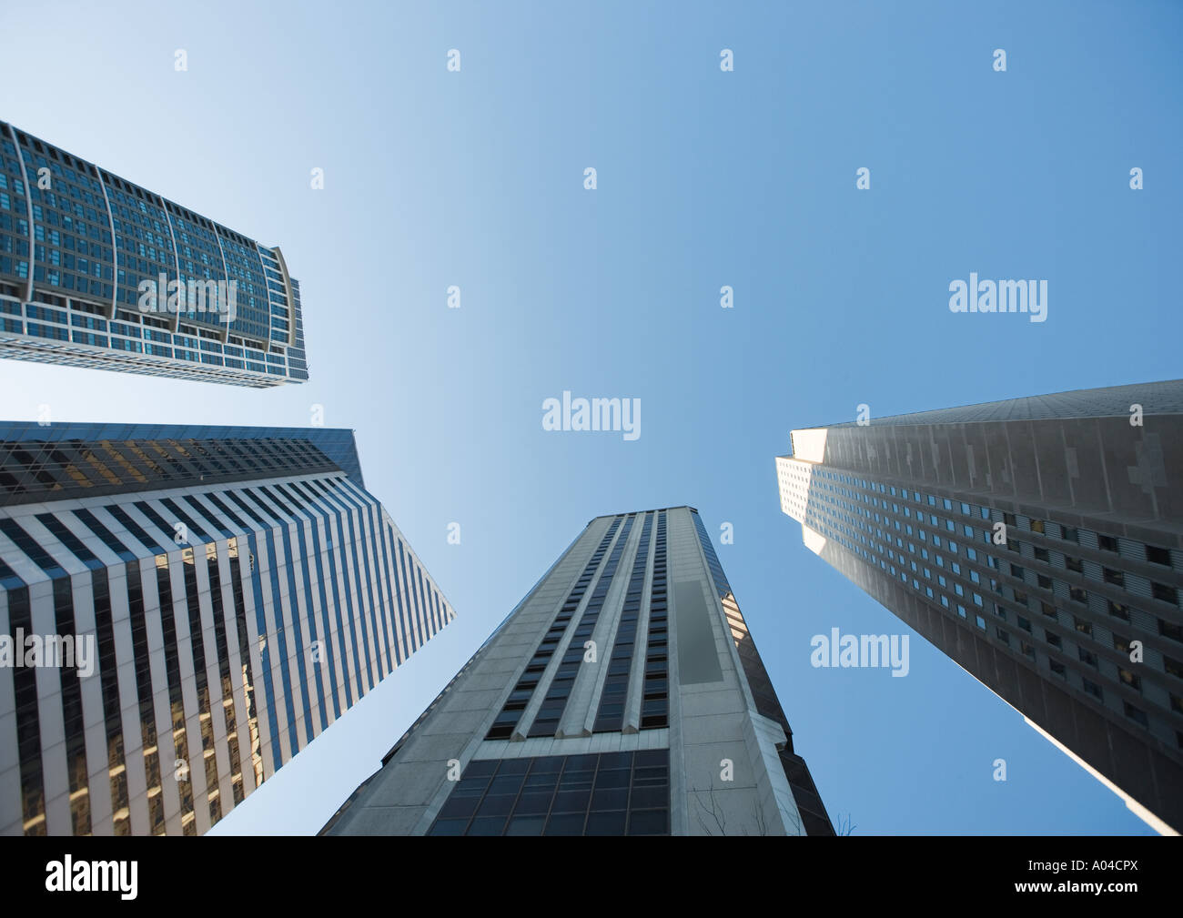 Skycrapers, basso angolo di visione Foto Stock