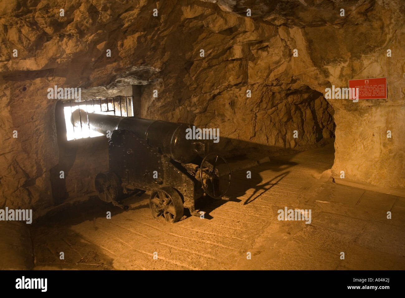 Gibilterra il Grande Assedio Tunnel Foto Stock