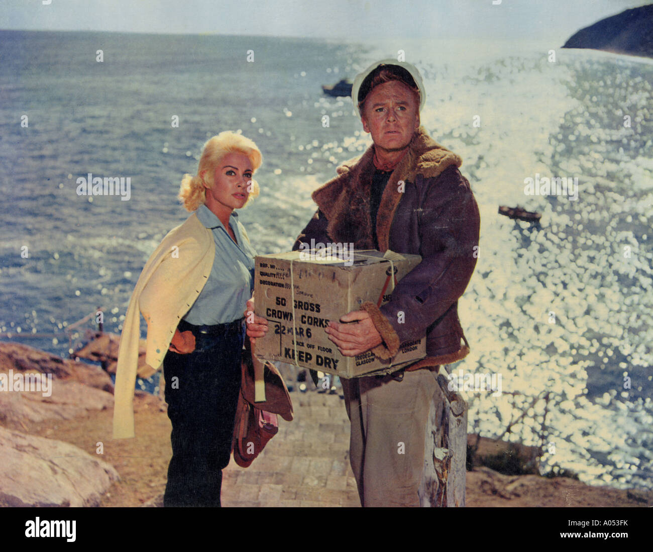 Azione del TIGER 1957 MGM film con Van Johnson e Martine Carol Foto Stock