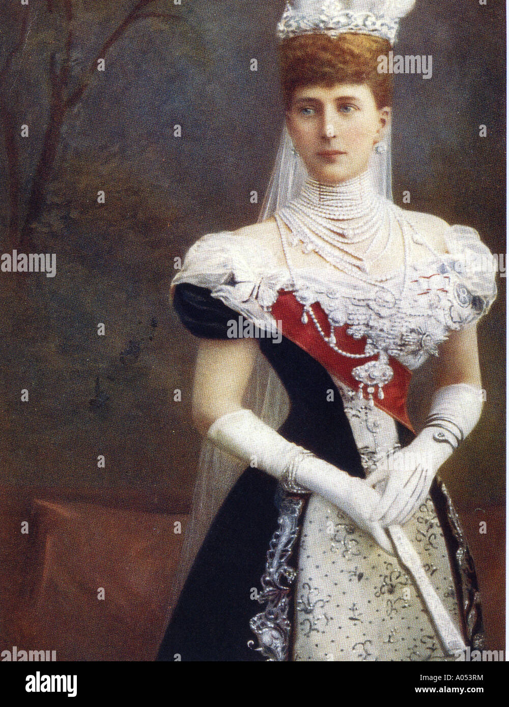 La regina Alexandra (1844-1925) CONSORTE DEL REGNO UNITO King Edward VIII ha ampiamente è stato visto come una moda e icona di stile dei tempi Foto Stock
