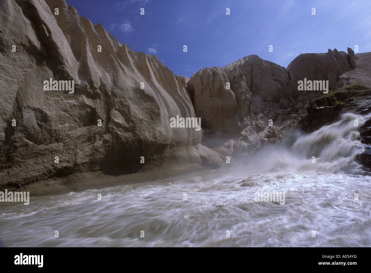 Ceneri vulcaniche parete sopra Okak caduta Acqua Valle dei fumi 10000 Katmai National Park in Alaska Foto Stock