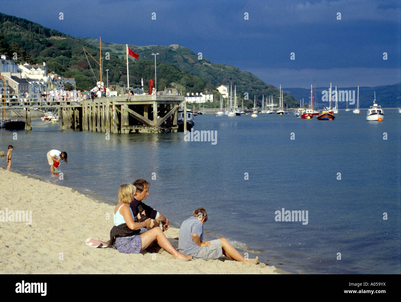 Aberdovey Beach Snowdonia North West Wales Foto Stock