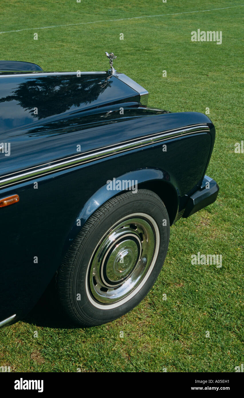 Rolls Royce Silver Shadow 2. Costruito 1977 al 1981 parole chiave ruote ruota dettaglio closeup close up Foto Stock