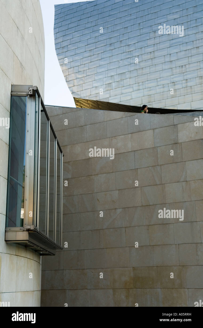 Il Guggenheim Museum Bilbao, Spagna, progettato da Frank O. Gehry Foto Stock