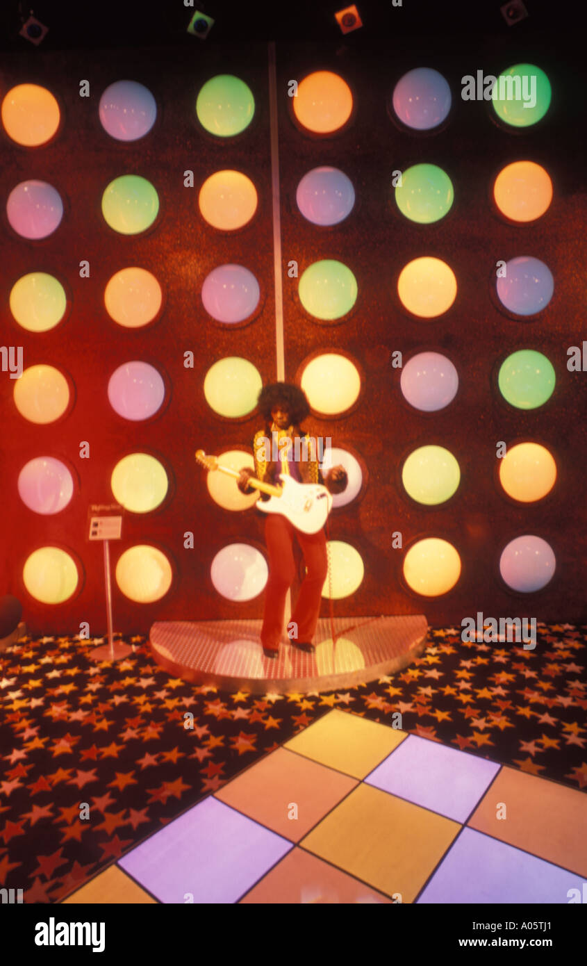Scultura di cera di Jimmy Hendrix al museo delle cere di Madame Tussaud a Las Vegas Nevada Stati Uniti d'America Nord America Foto Stock