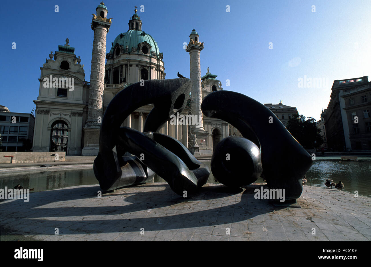 Karlskirche Vienna Austria Foto Stock