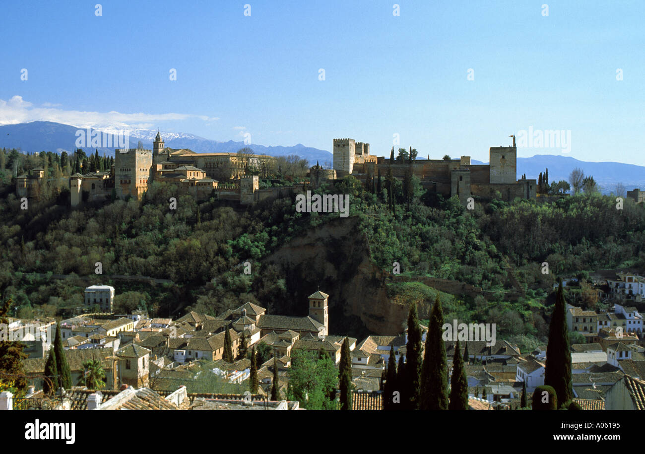 Palazzo dell'Alhambra di Granada Granada Andalusia Spagna Foto Stock