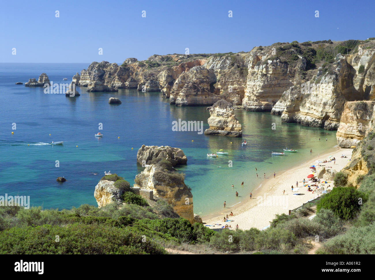 Algarve, Praia de Dona Ana, Nr.Lagos Foto Stock