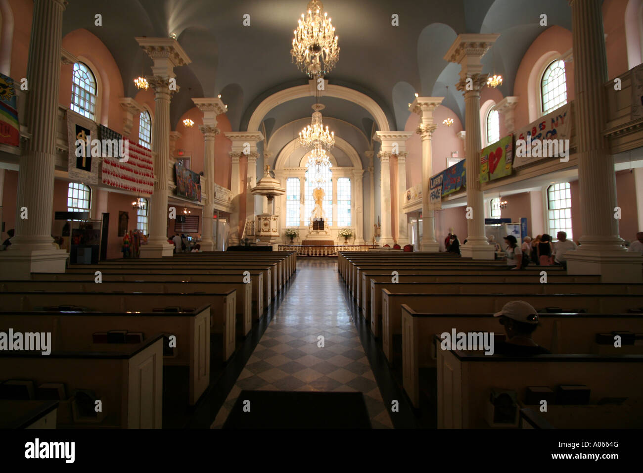 San Paolo Cappella, Church Street, Manhattan, New York Foto Stock