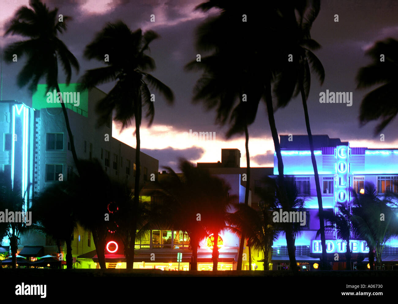Miami South Beach Art Deco District Florida USA Foto Stock