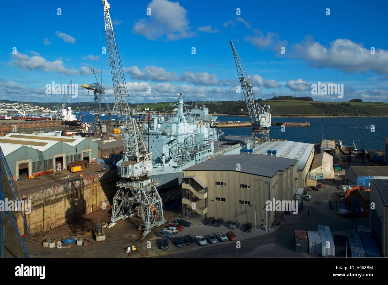 Pendennis Shipyard in falmouth,cornwall,Inghilterra Foto Stock