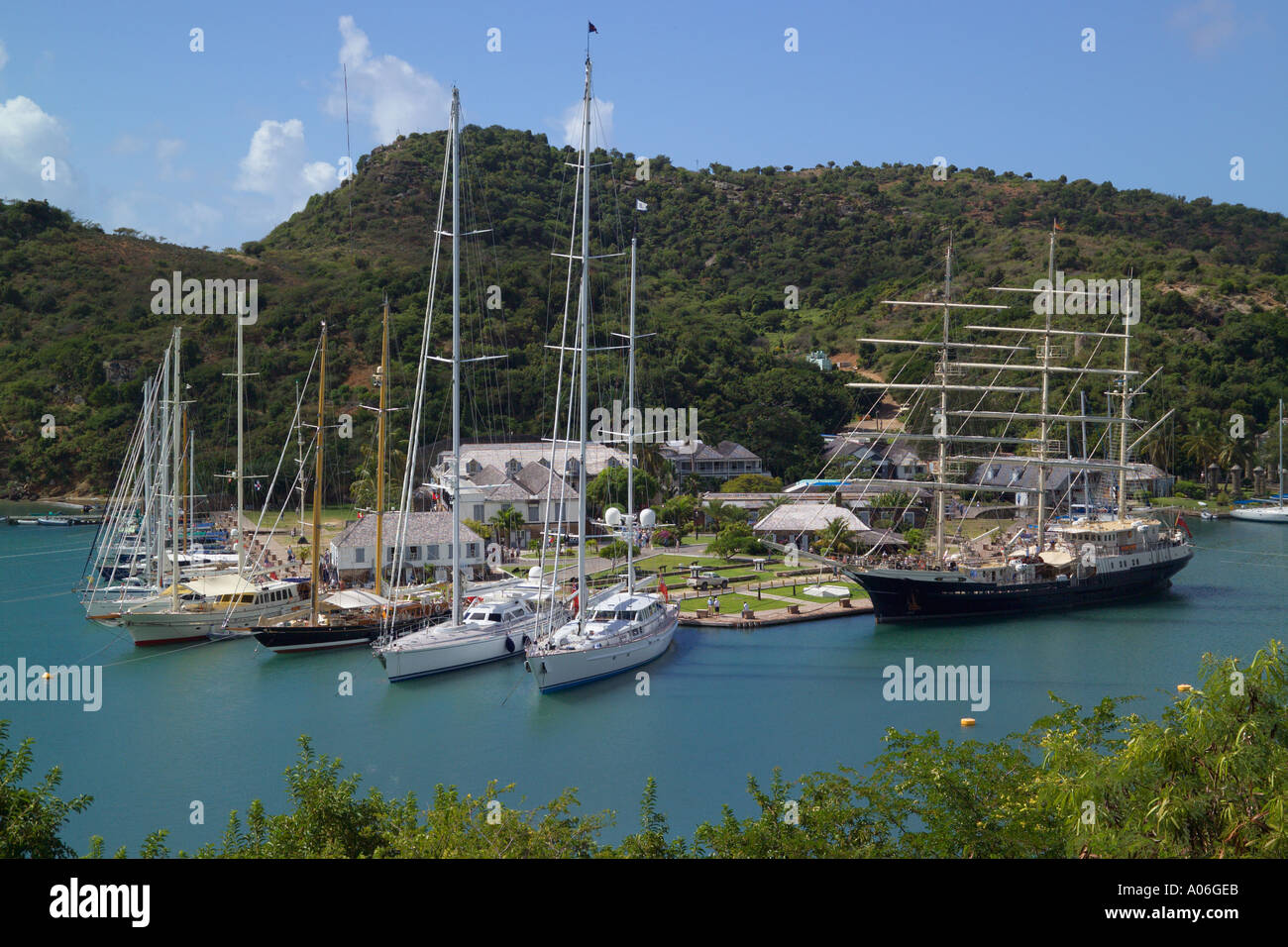 Nelsons Dockyard Caraibi Antigua Foto Stock