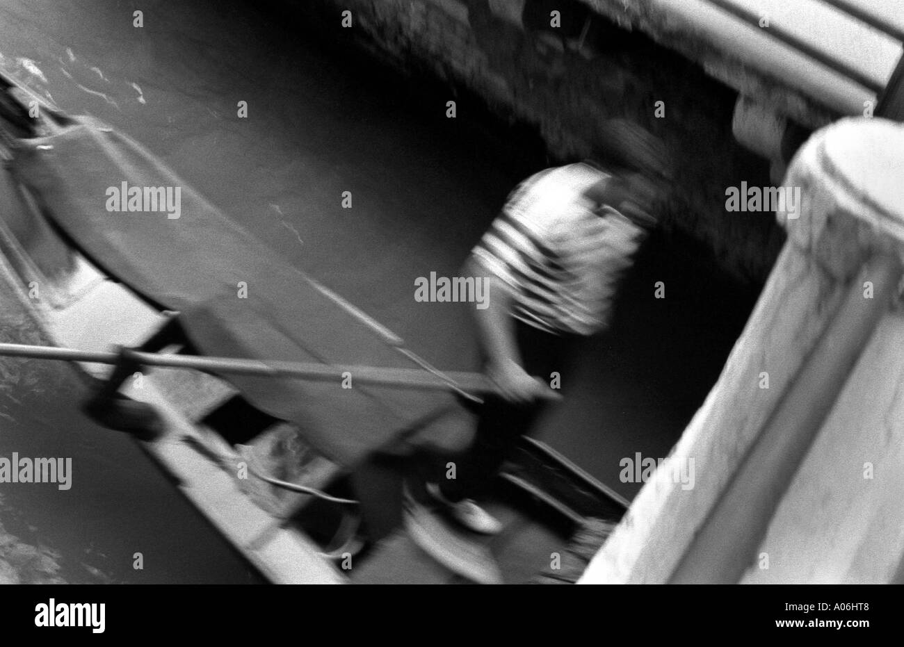 Venezia gondoliere Foto Stock