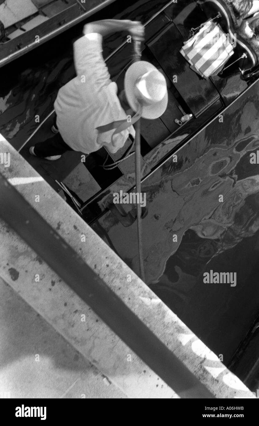 Venezia gondoliere Foto Stock