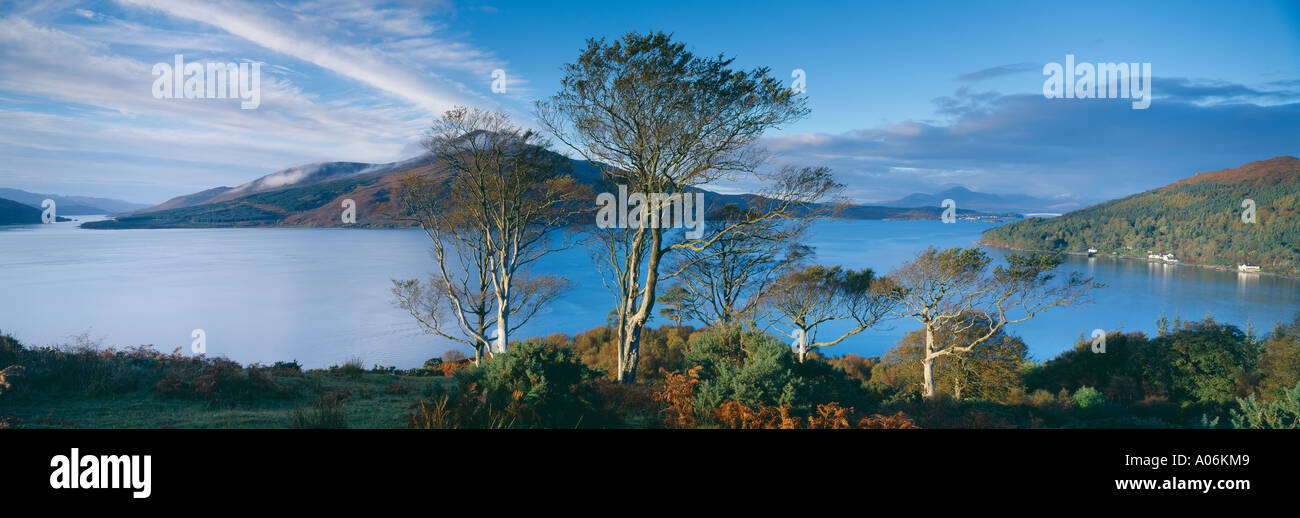 Loch Alsh il suono di Sleat l'Isola di Skye da Balmacara Wester Ross Highlands occidentali della Scozia UK Foto Stock