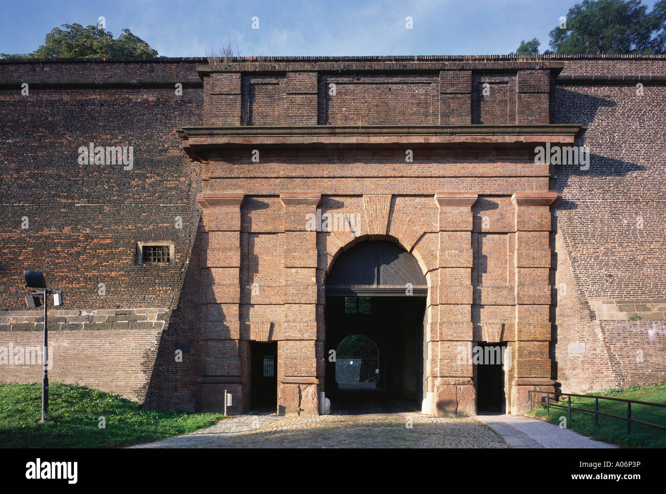 Gateway in castello di Vysehrad Praga Foto Stock