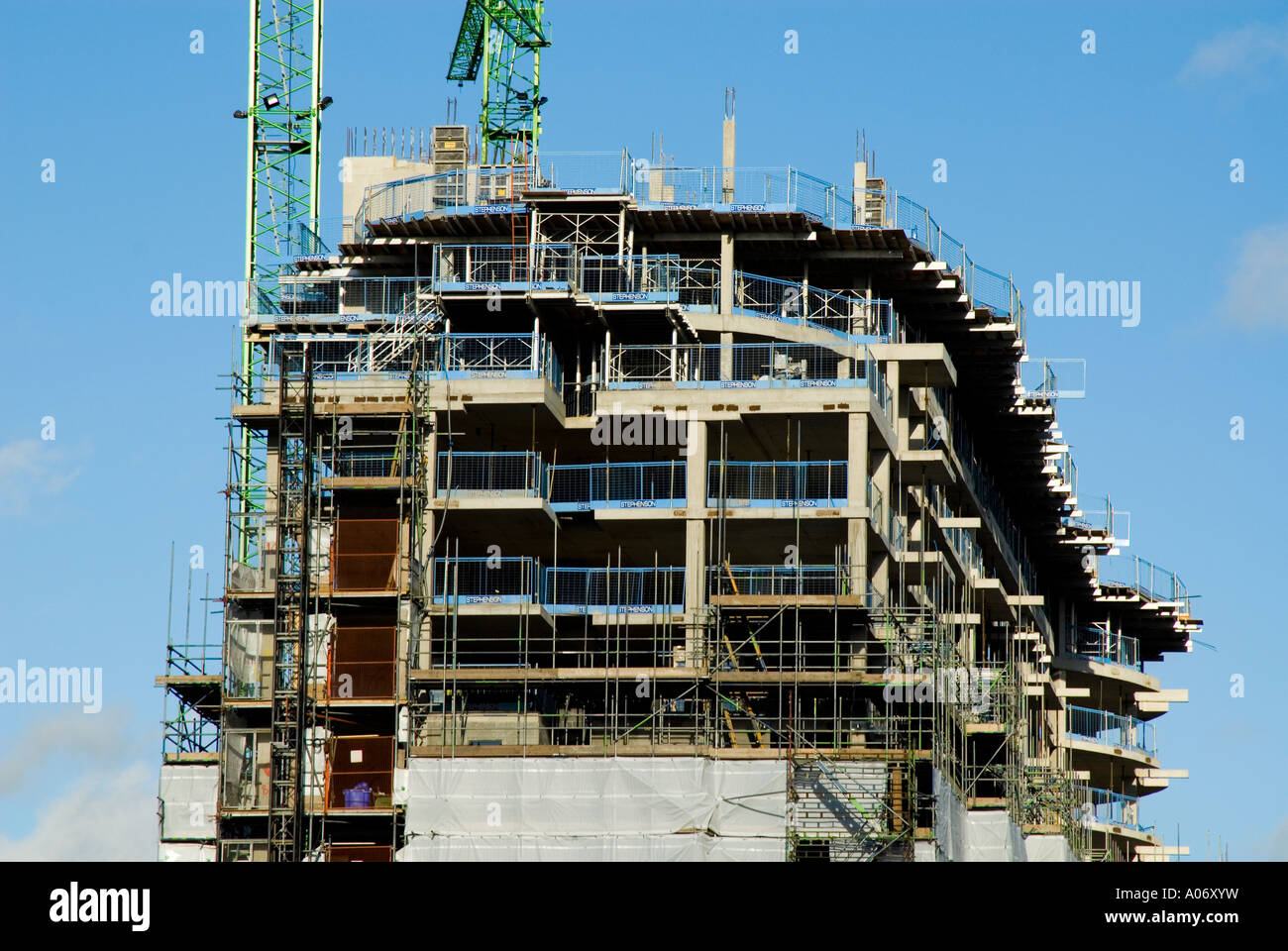 Verde quartiere edificio in costruzione Cheetham Hill Rd Manchester Regno Unito Europa Foto Stock