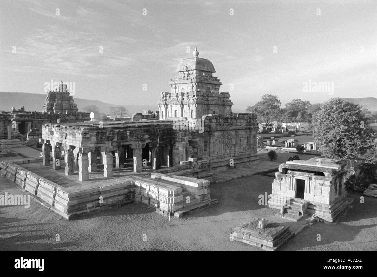 Templi Pattadkal complesso sito patrimonio mondiale in Karnataka India Foto Stock