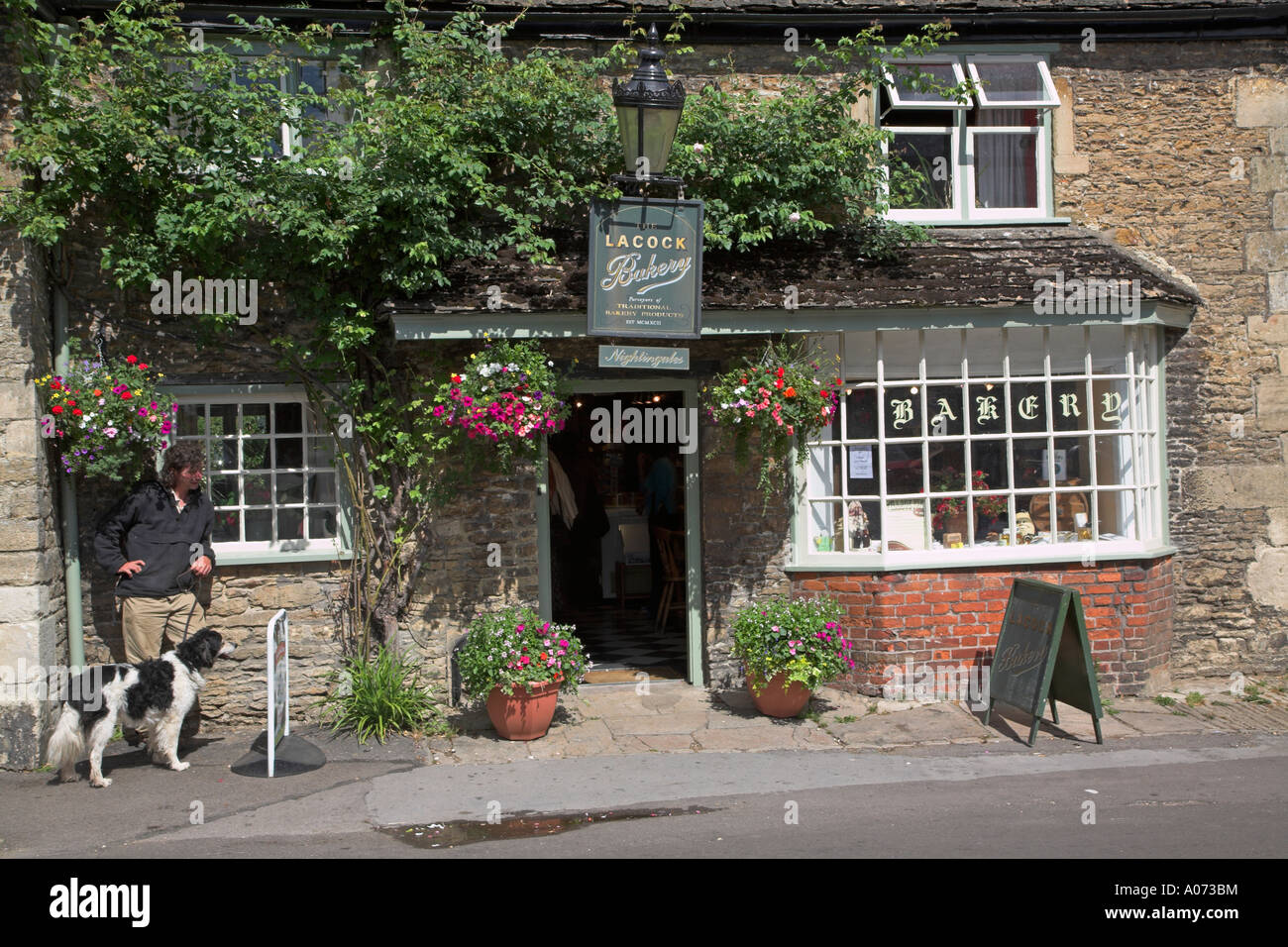 Lacock panificio, Lacock village, Wiltshire, Inghilterra Foto Stock