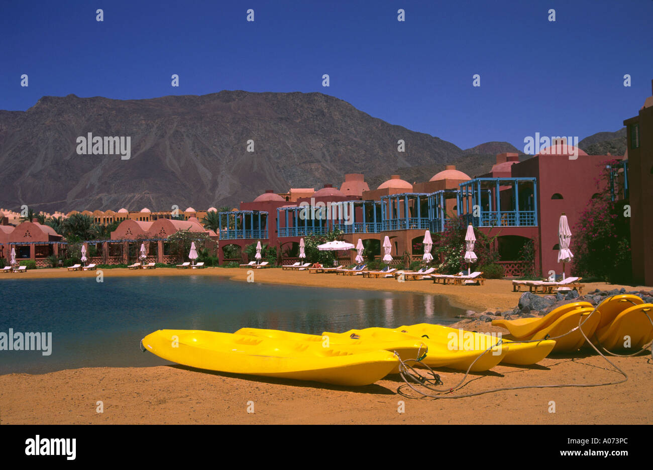 Hotel Hyatt's lagoon a Taba Heights, Egitto Foto Stock