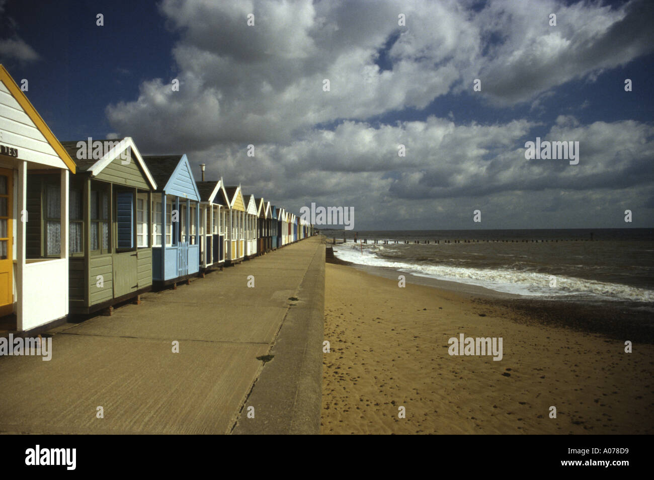 Southwold Beach capanne Inghilterra Foto Stock