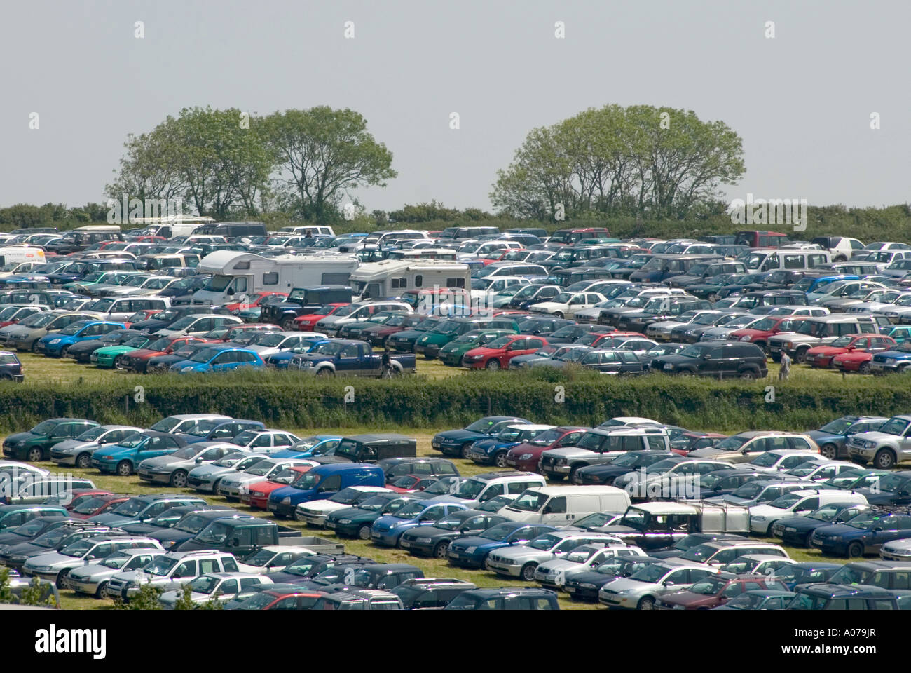 Il Royal Cornwall Show Vista aerea dei parcheggi Foto Stock