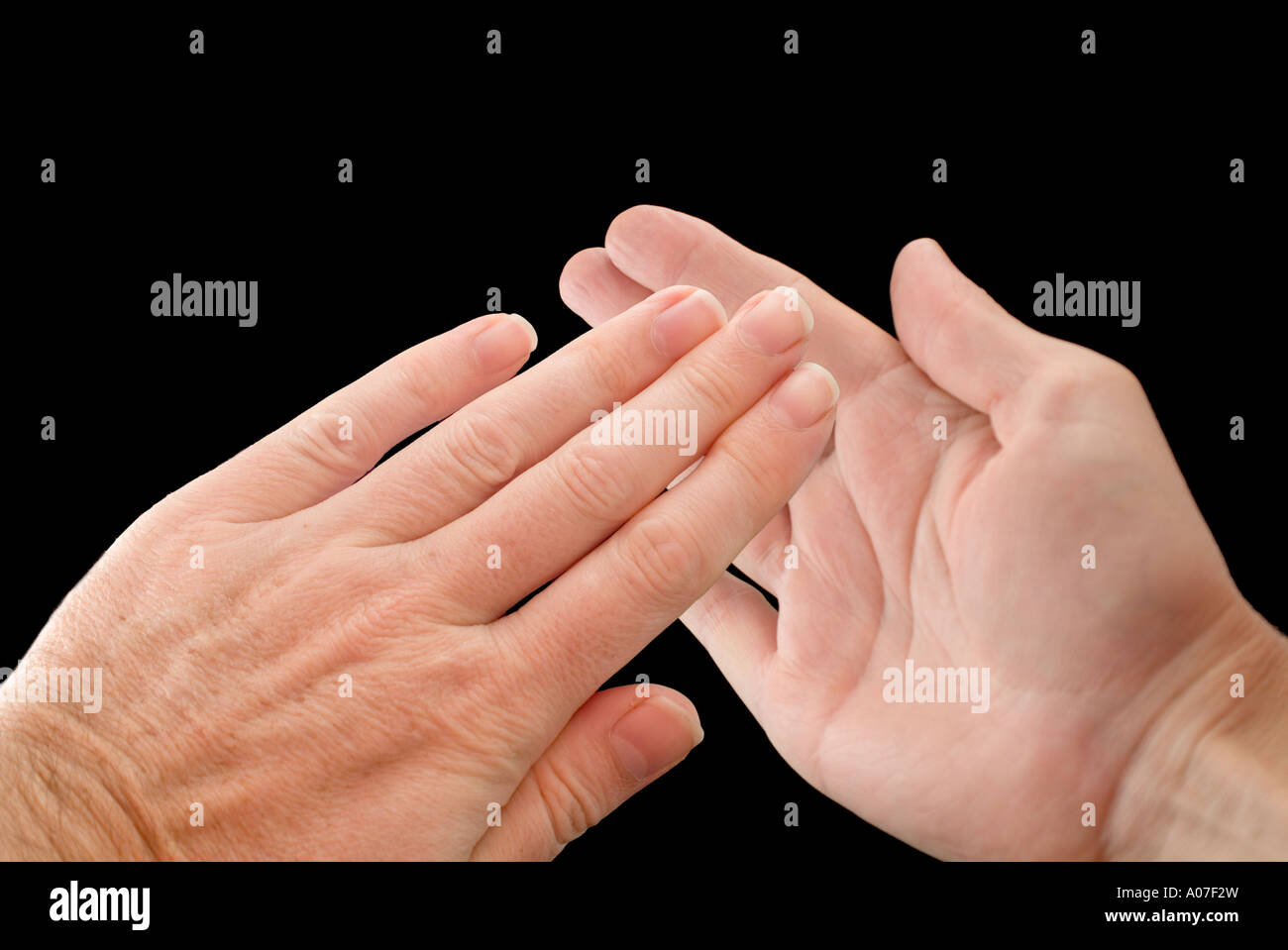 mani d'applauso Foto Stock