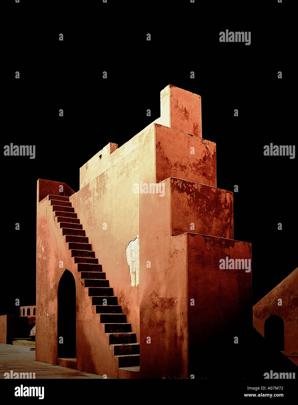 Aipur, Rajasthan, India Il Jantar Mantar è una collezione di architettura di strumenti astronomici. Foto Stock