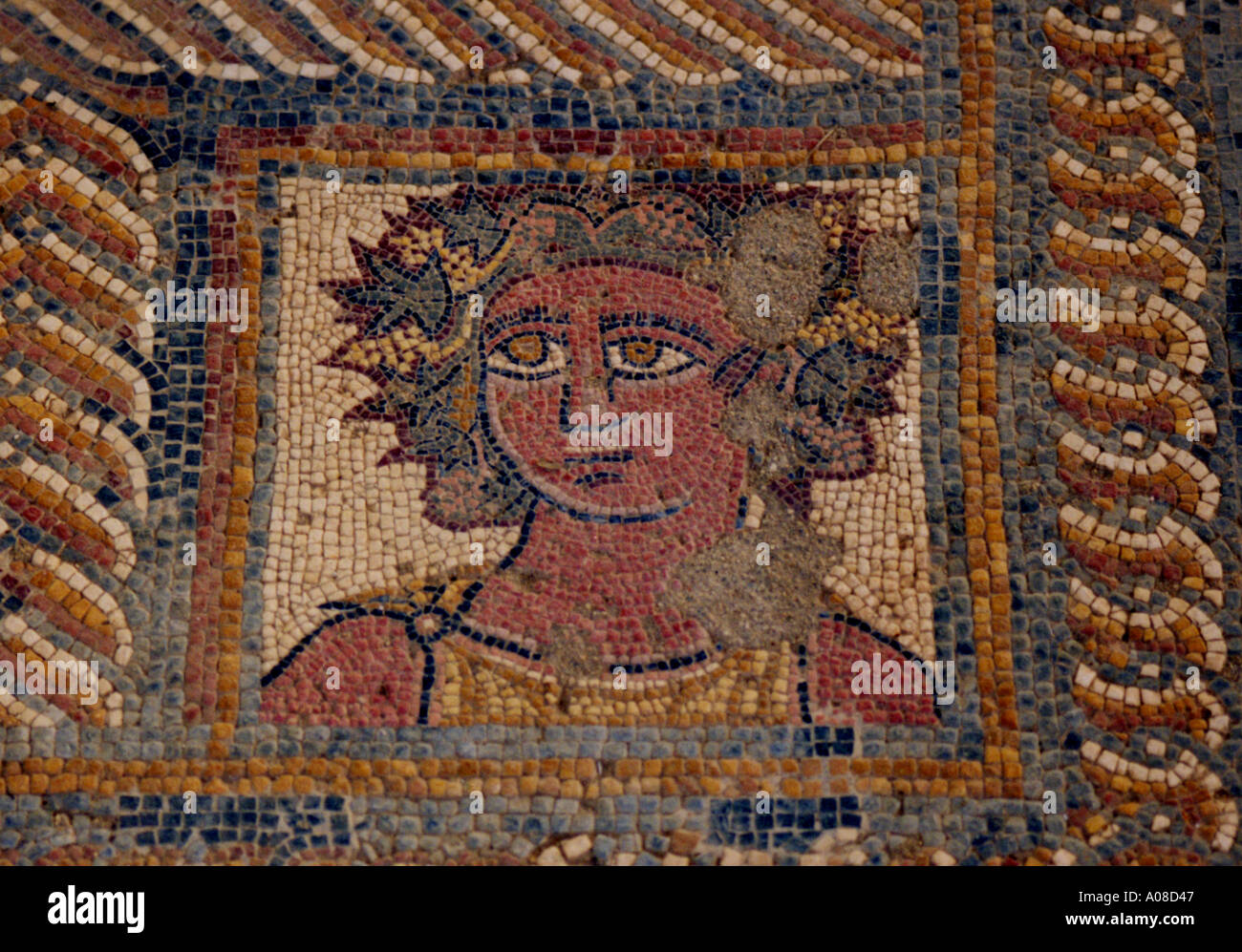 Mosaico romano a Conimbriga Portogallo Foto Stock
