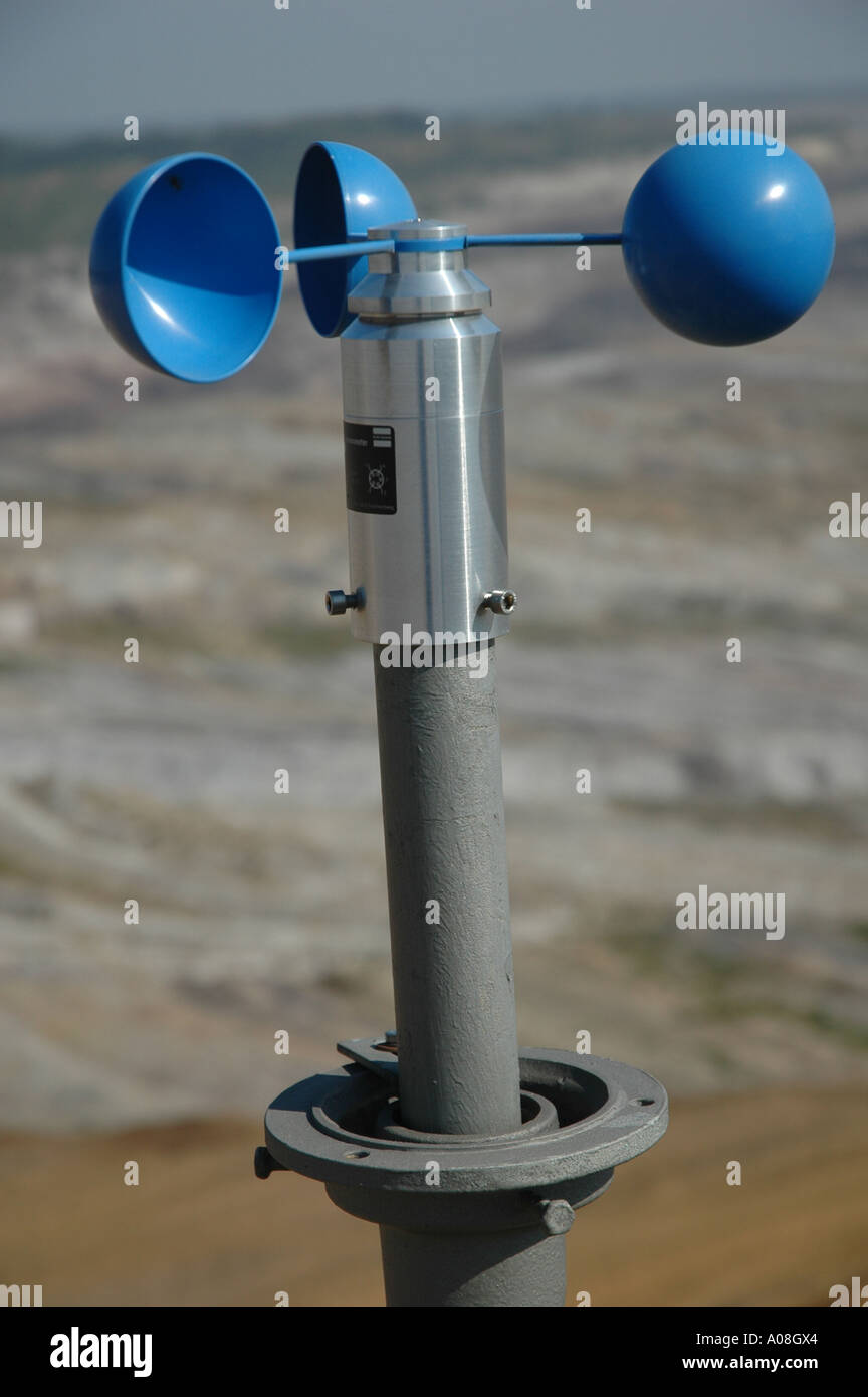 Anemometro per il controllo di velocità e direzione del vento Foto Stock