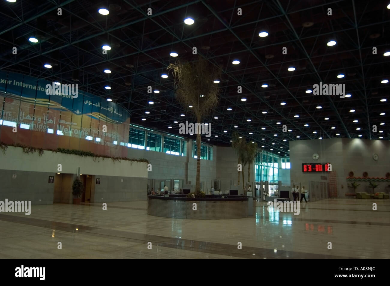 Il banco di check-in, Luxor international airport (LXR/HELX), Luxor, Egitto. Foto Stock