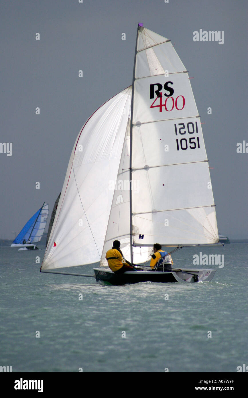 RS400 in barca a vela Foto Stock RS400 in barca a vela Foto Stock