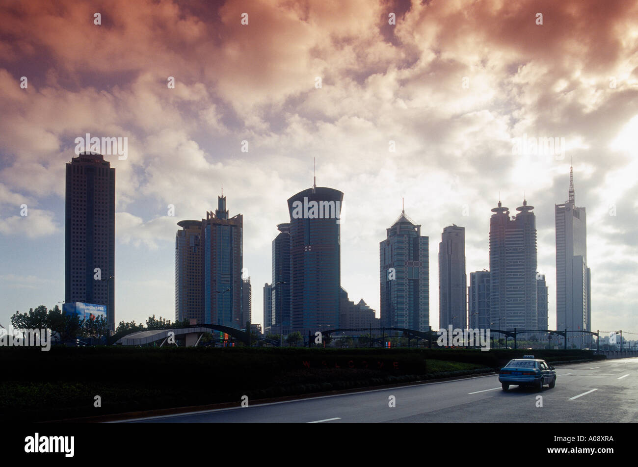 Shanghai Pudong, Edifici alti Foto Stock