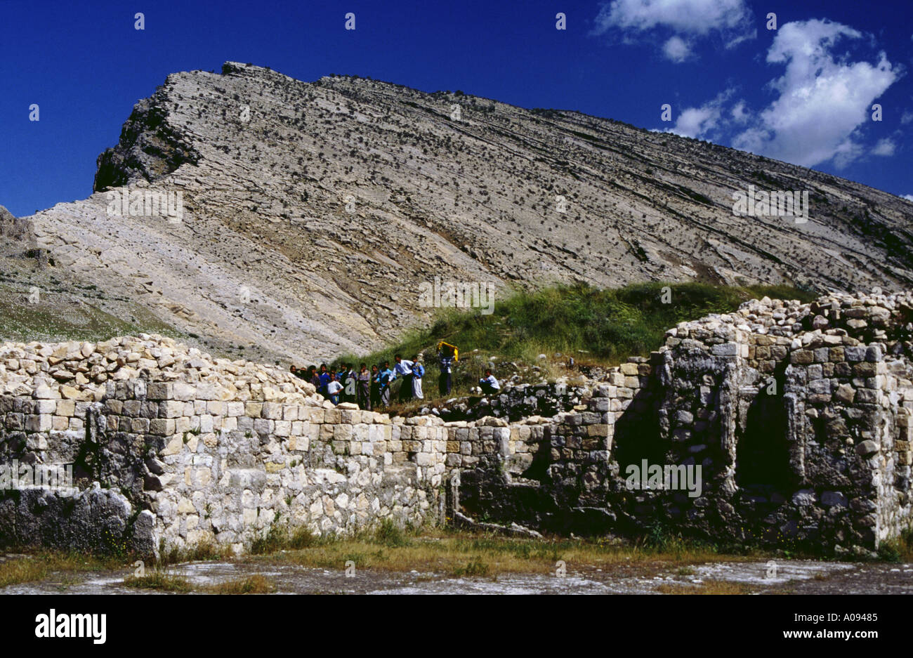 Iran le rovine dell antica Anahita tempio vicino Bishahpur Foto Stock