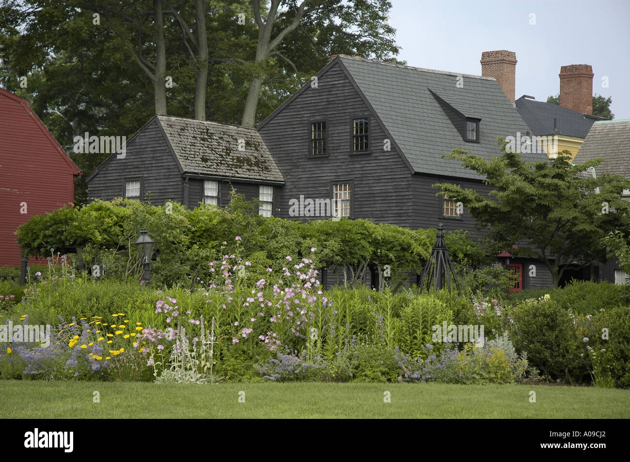 Una vista della "Casa di sette Gables di Salem, Massachusetts. Foto Stock