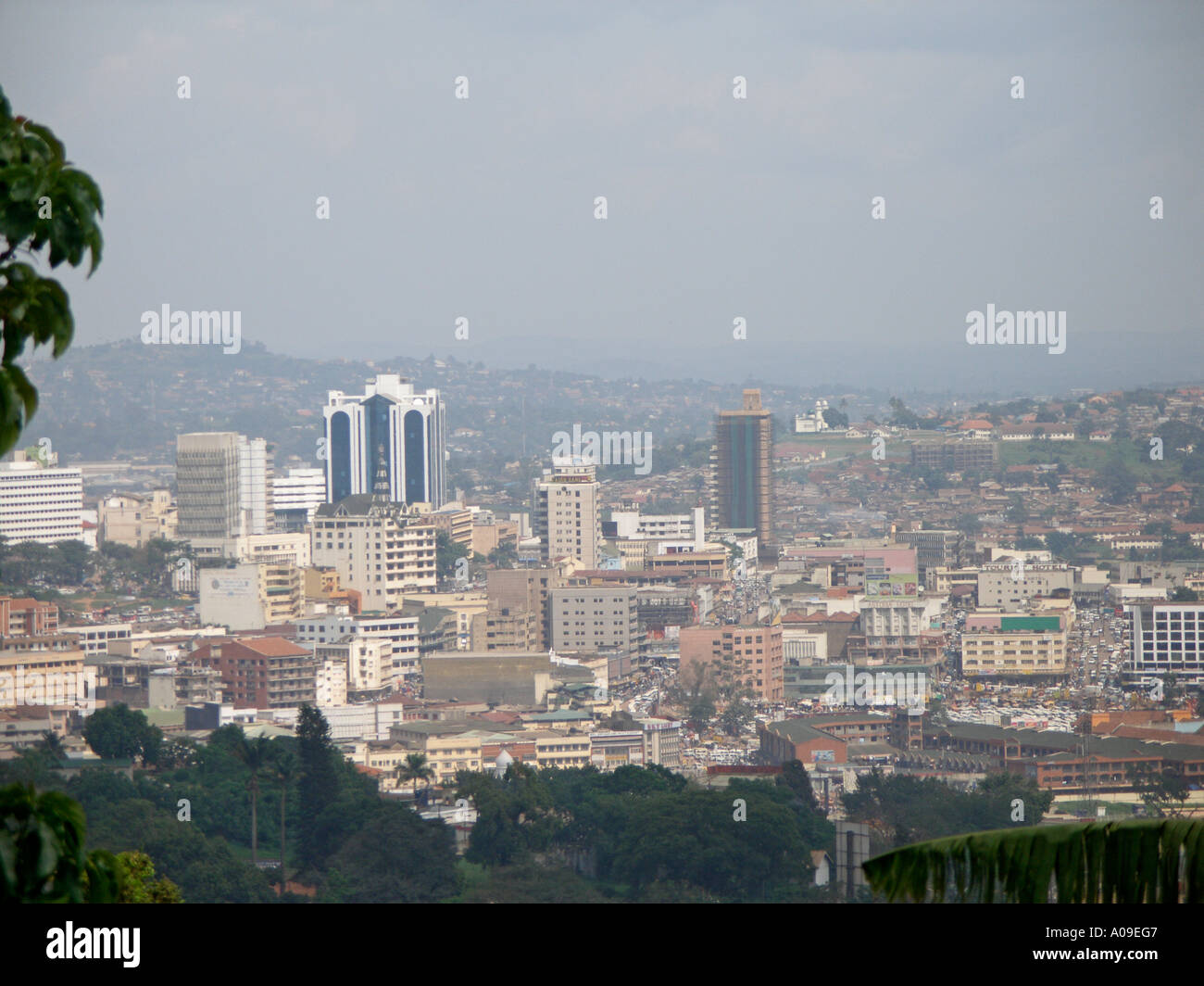 Vista di Kampala da Namirembe Hill Foto Stock