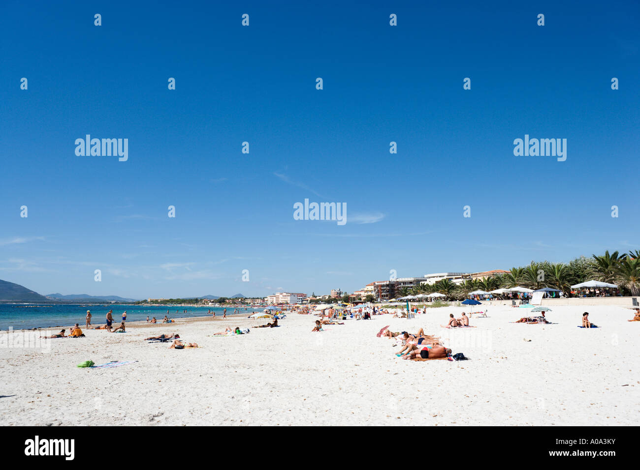 Spiaggia di Alghero, Sardegna, Italia Foto Stock