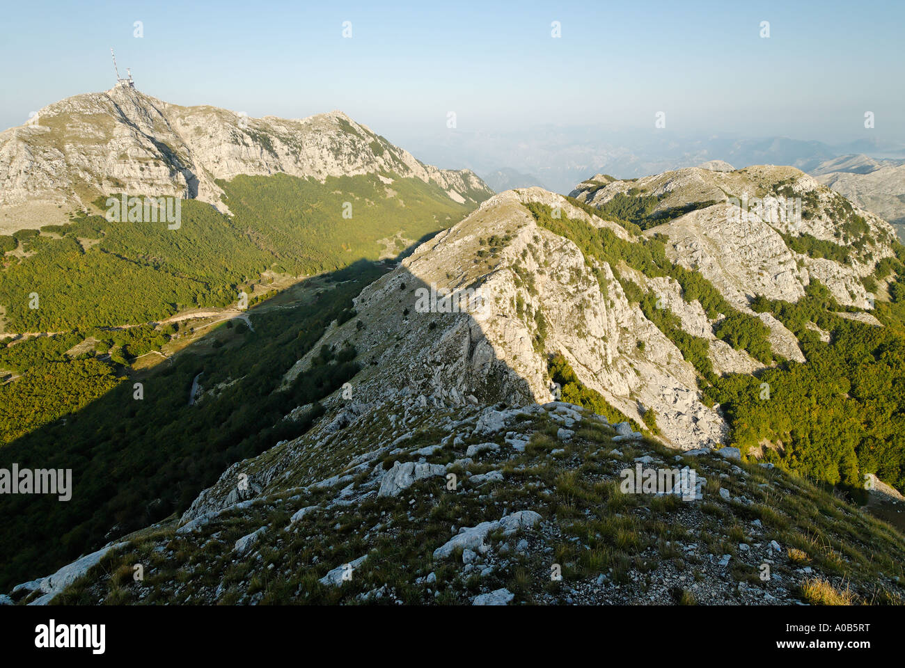 Montagne carsiche al parco nazionale di Lovcen Montenegro Foto Stock