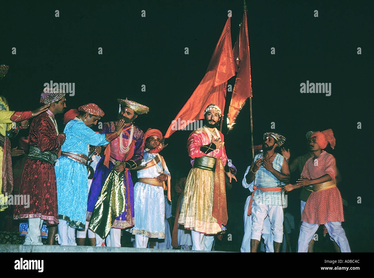 Maratto dramma. Una scena storica della vita di Shivaji Maharaj. Foto Stock