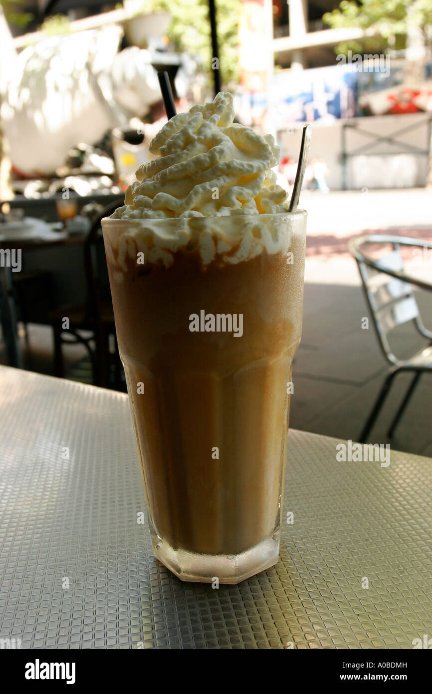 Caffè ghiacciato, Sydney Australia. Foto Stock