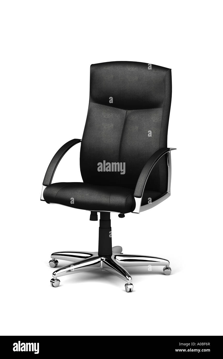Ufficio di cuoio sedia executive 3D Foto Stock