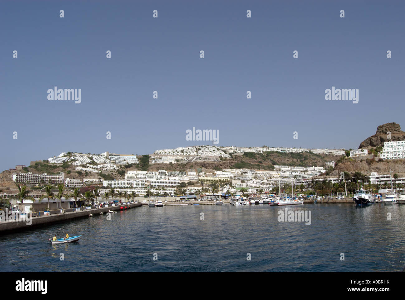 Il porto di Puerto Rico Gran Canaria Spagna questo è il vecchio valley catturato 09 10 2006 Gran Canaria è parte delle Canarie Isla Foto Stock