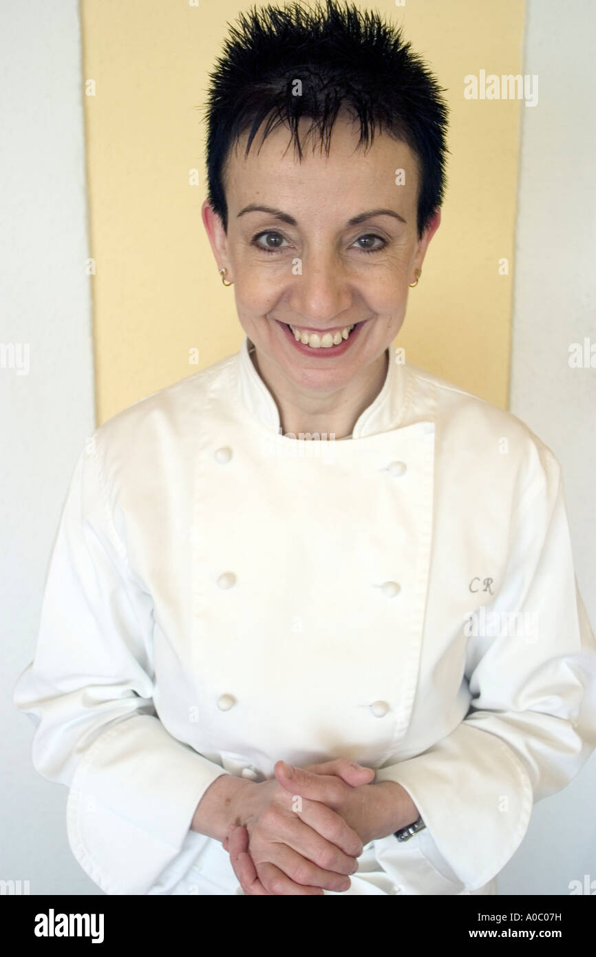 Michelin cook Carme Ruscalleda nel suo ristorante Sant Pau in Costa Brava, Sant Pol de Mar, Catalogna, Spagna, Europa Foto Stock