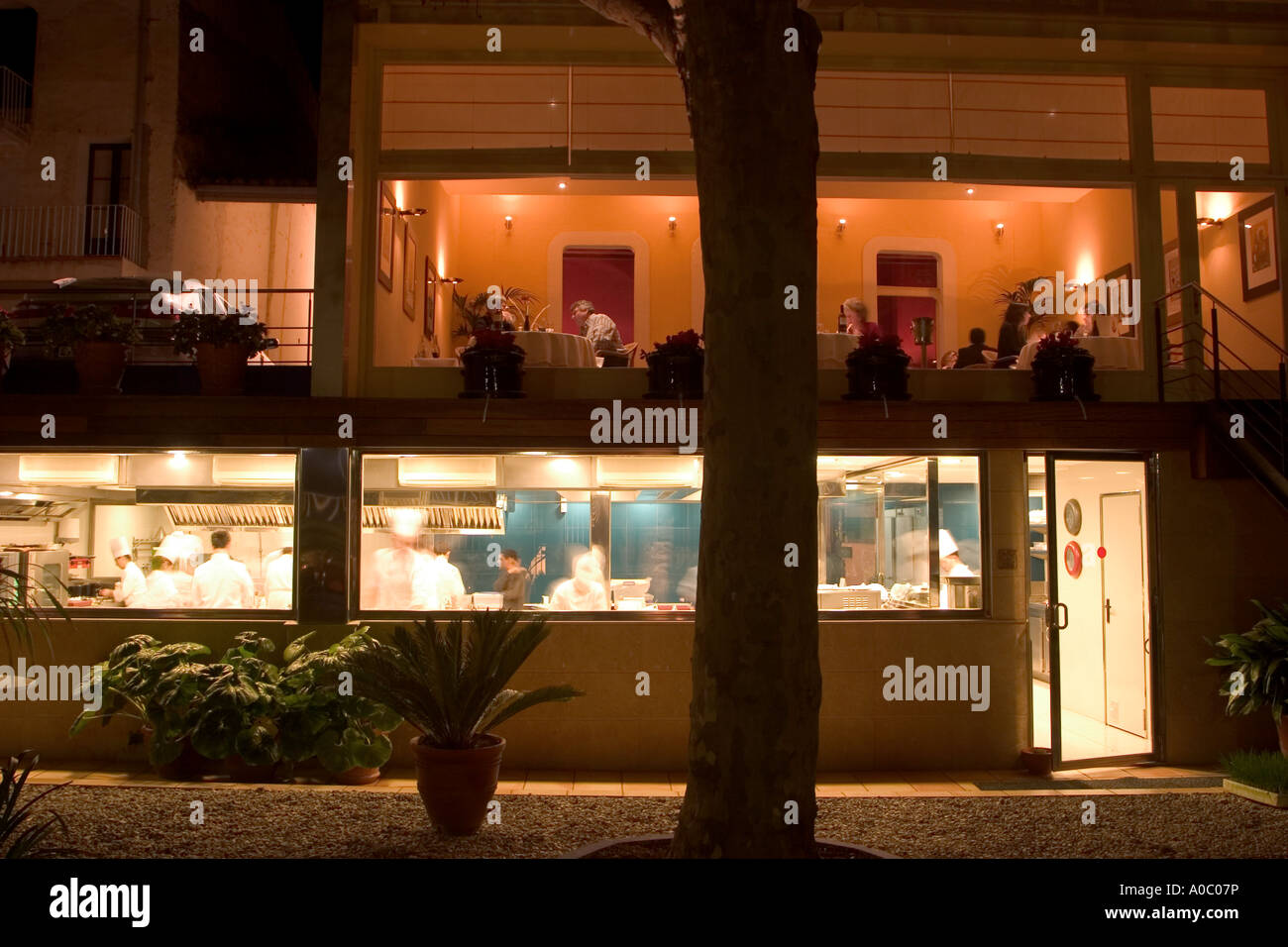 Michelin cook Carme Ruscalleda's Restaurant Sant Pau in Costa Brava, Sant Pol de Mar, Catalogna, Spagna, Europa Foto Stock