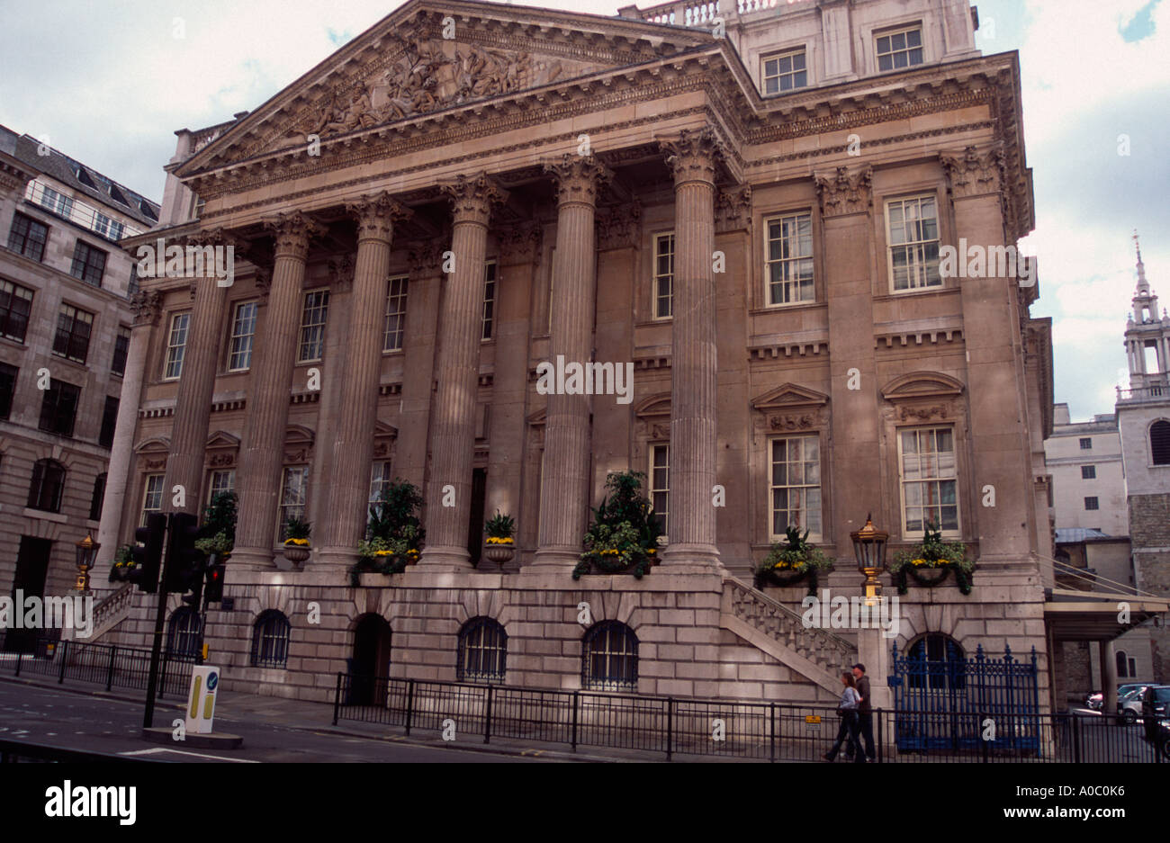 Mansion House, il Signore sindaci residenza ufficiale London EC4, Regno Unito Foto Stock