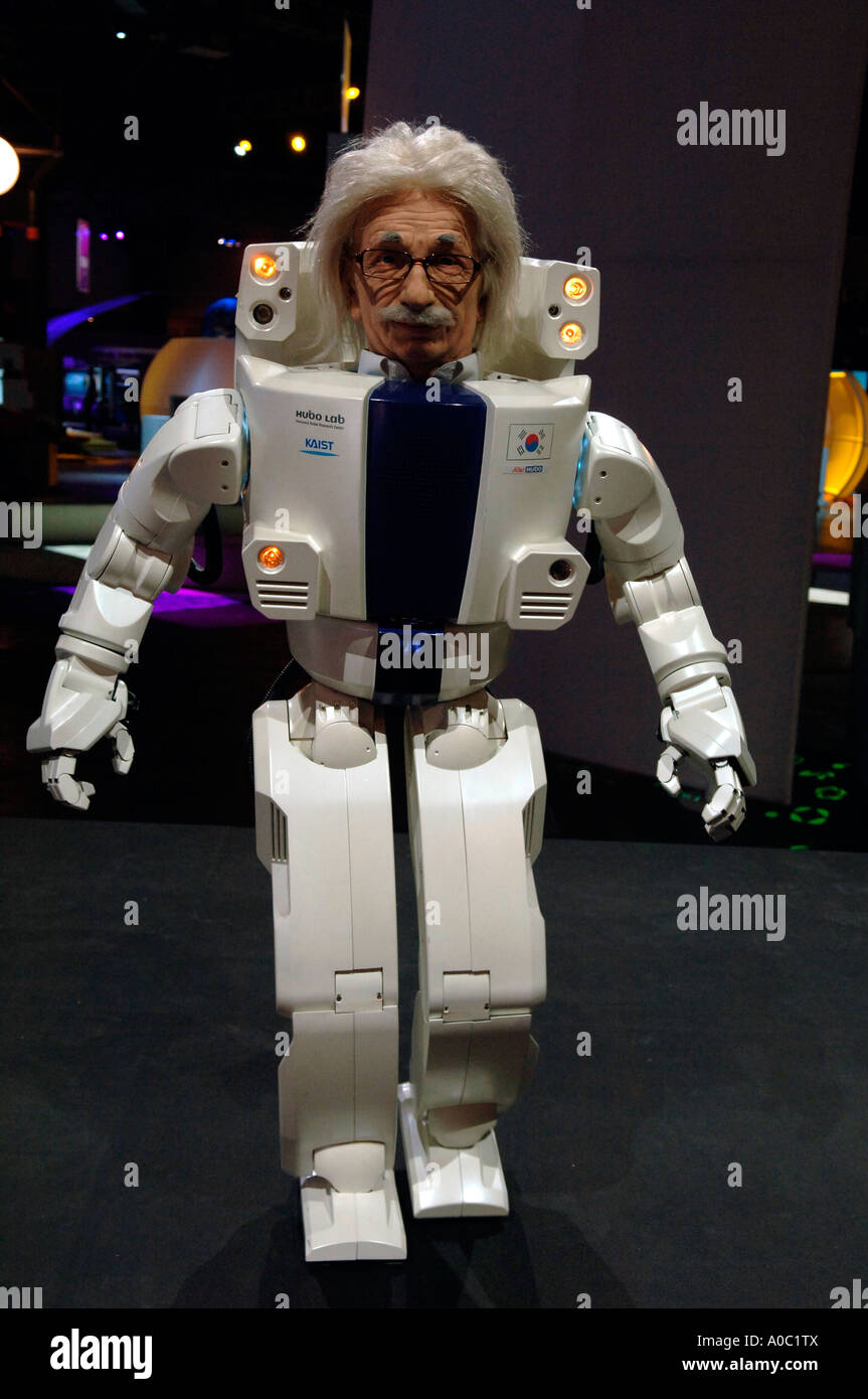 Alex hubo in assoluto il primo robot che cammina con un viso espressivo Foto Stock