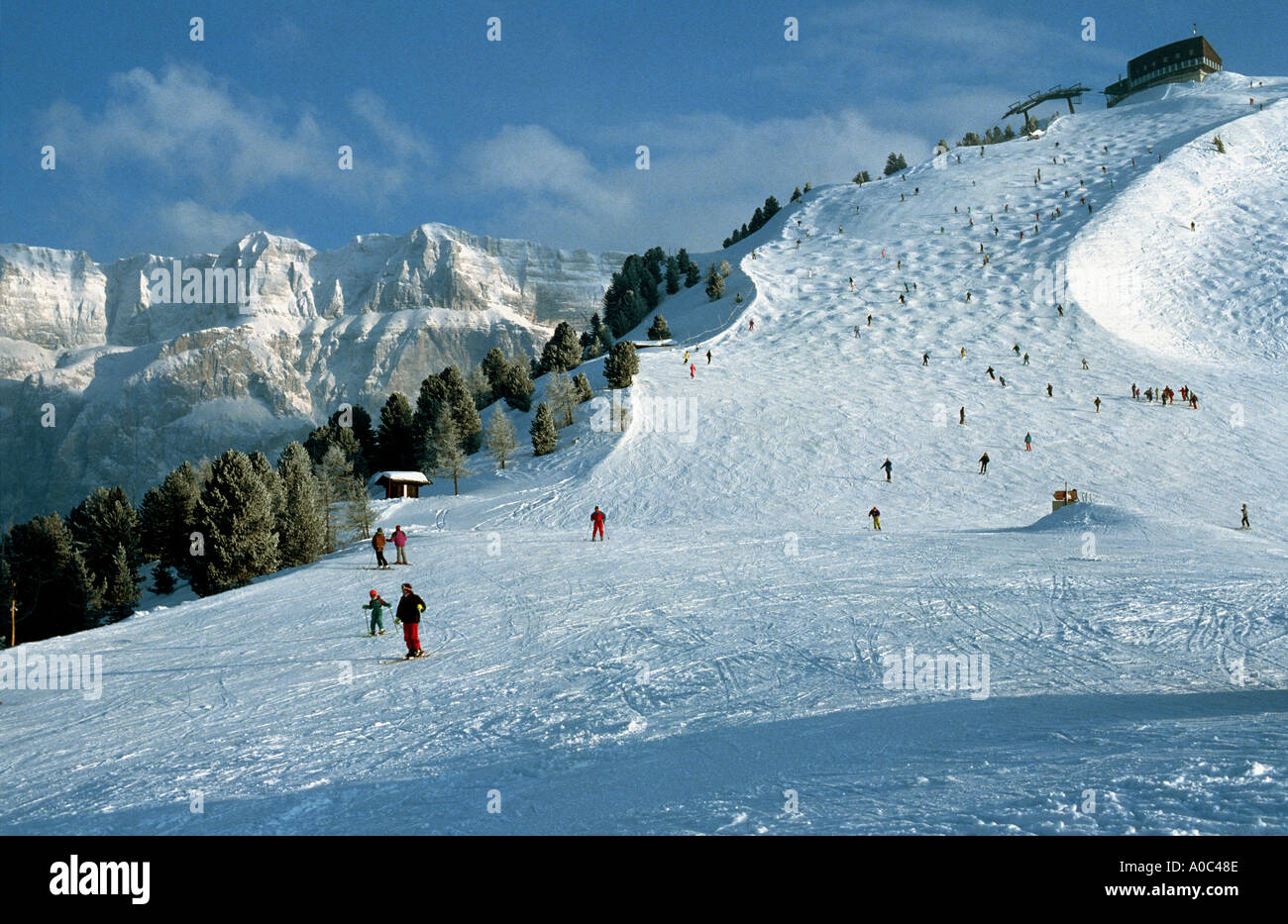 Ski sciare nelle alpi austriache austria alp neve inverno montagna alta montagna ski run Foto Stock