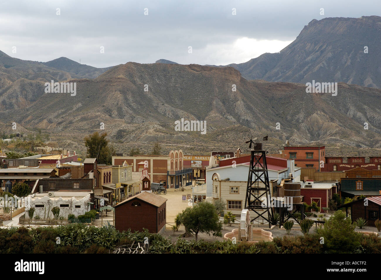 Mini Hollywood theme park dove Sergio Leone shot gli spaghetti western in Andalusia Foto Stock