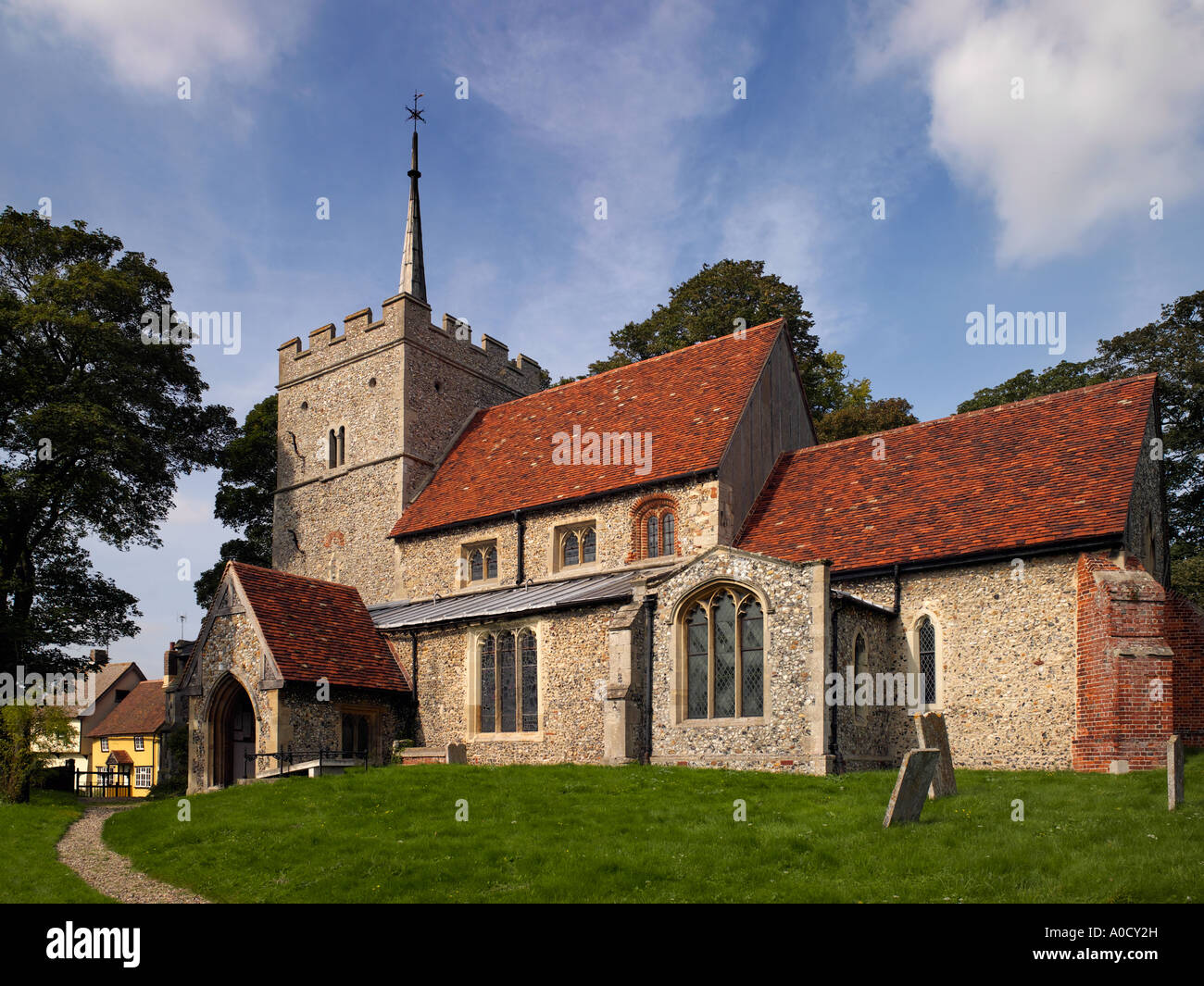 La Chiesa di Santa Maria Vergine Wendens Ambo Saffron Walden Essex Inghilterra Foto Stock