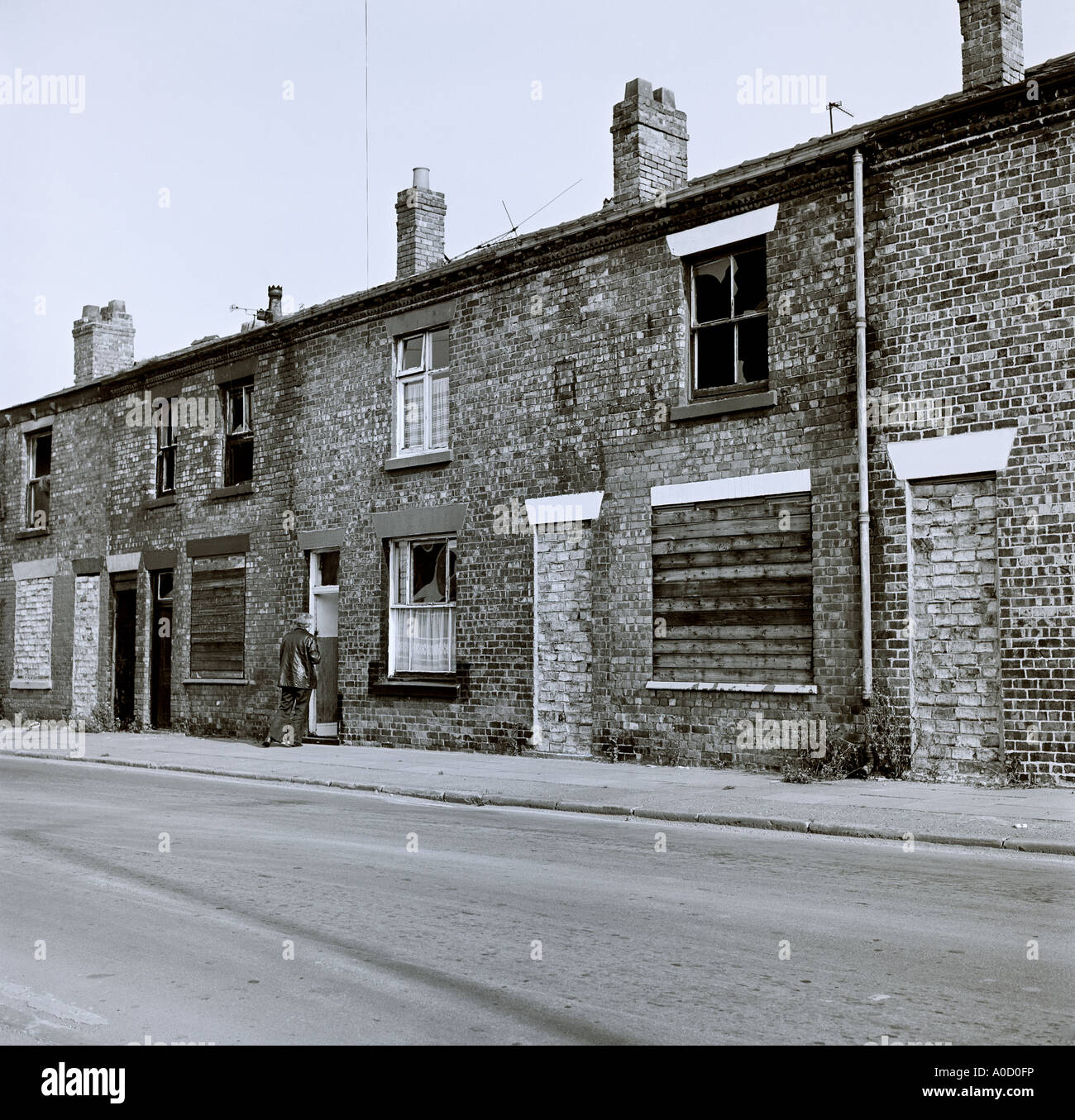 Le difficoltà economiche e la baraccopoli di povertà in Bolton in Lancashire in Inghilterra in Gran Bretagna nel Regno Unito Regno Unito. Alloggiamento poveri Storia e cultura Foto Stock